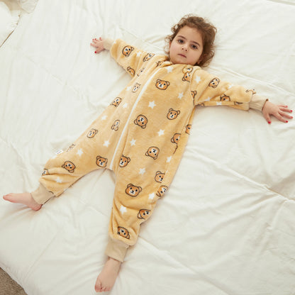 Pyjama Bébé Hiver Doux & Chaud | Pyjama Noël Bébé Dinosaure & Ours