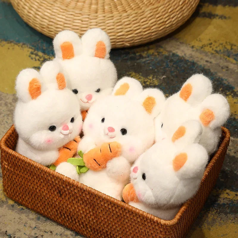 Peluche Lapin Carotte Kawaii | Doudou Bébé Doux Oreiller Enfant