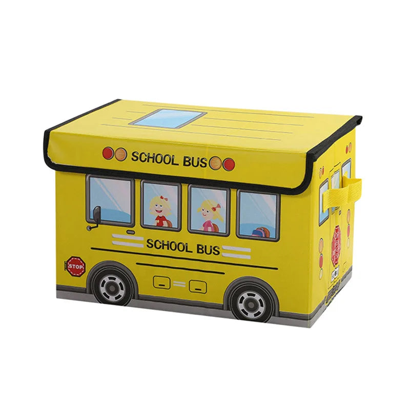 Boîte Rangement Enfant Bus Scolaire Pliable | Chambre Enfants