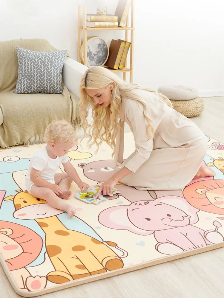 Tapis d'Éveil Bébé Géant Double Face & Pliable | Fille ou Garçon