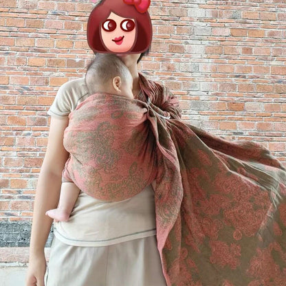 Echarpe Porte Bébé Double Anneaux Lin & Coton | Porte Bébé Avant