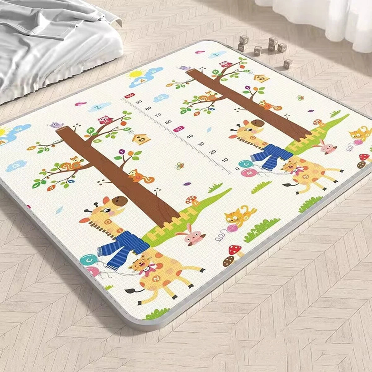 Tapis d'Éveil Bébé Géant Double Face & Pliable | Fille ou Garçon