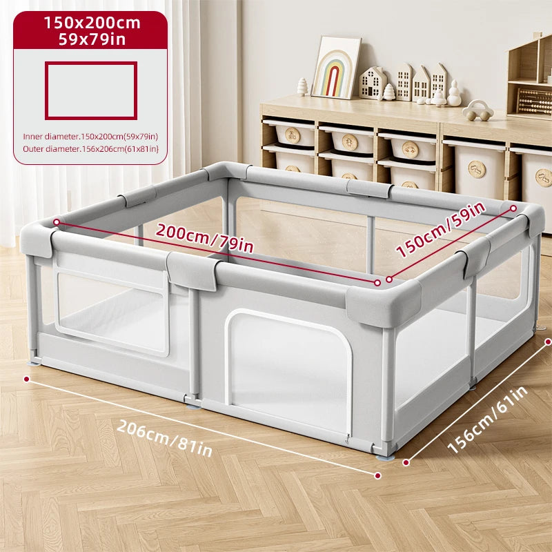 Parc Bébé Géant Anti-Choc avec Protections Mousse | 0-6 ans