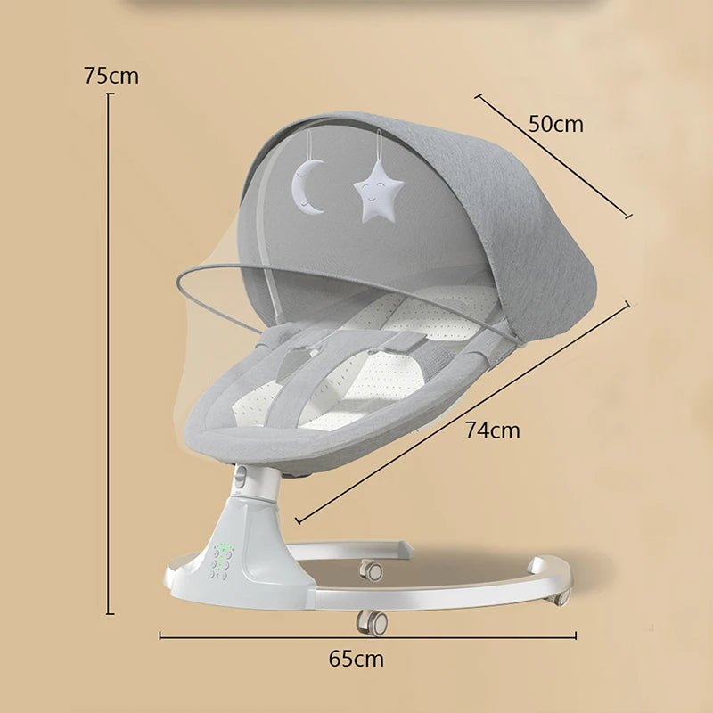 Chaise Haute Bébé Électrique | Balancelle Télécommandée Confort