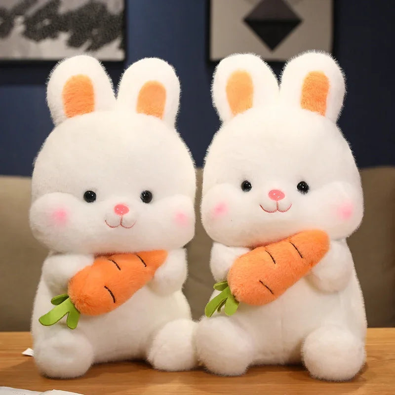 Peluche Lapin Carotte Kawaii | Doudou Bébé Doux Oreiller Enfant