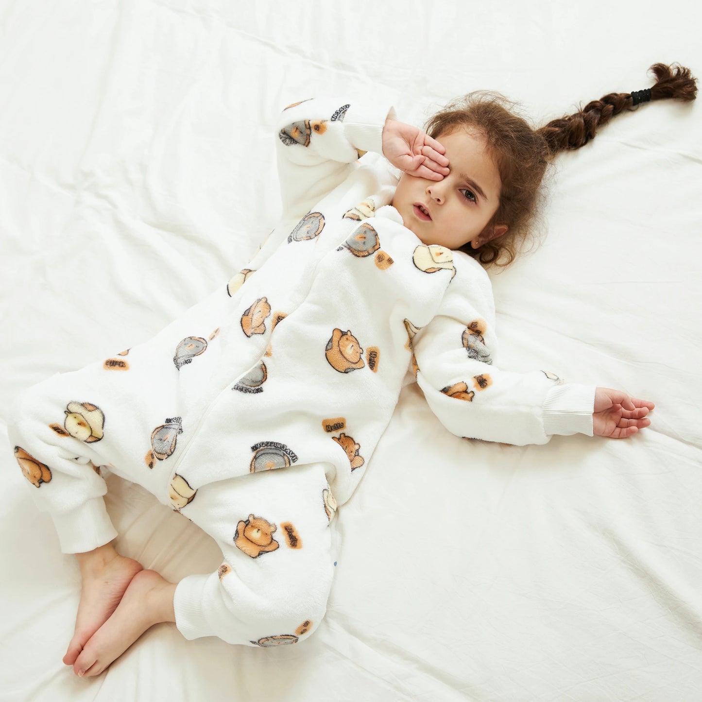 Pyjama Bébé Hiver Doux & Chaud | Pyjama Noël Bébé Dinosaure & Ours