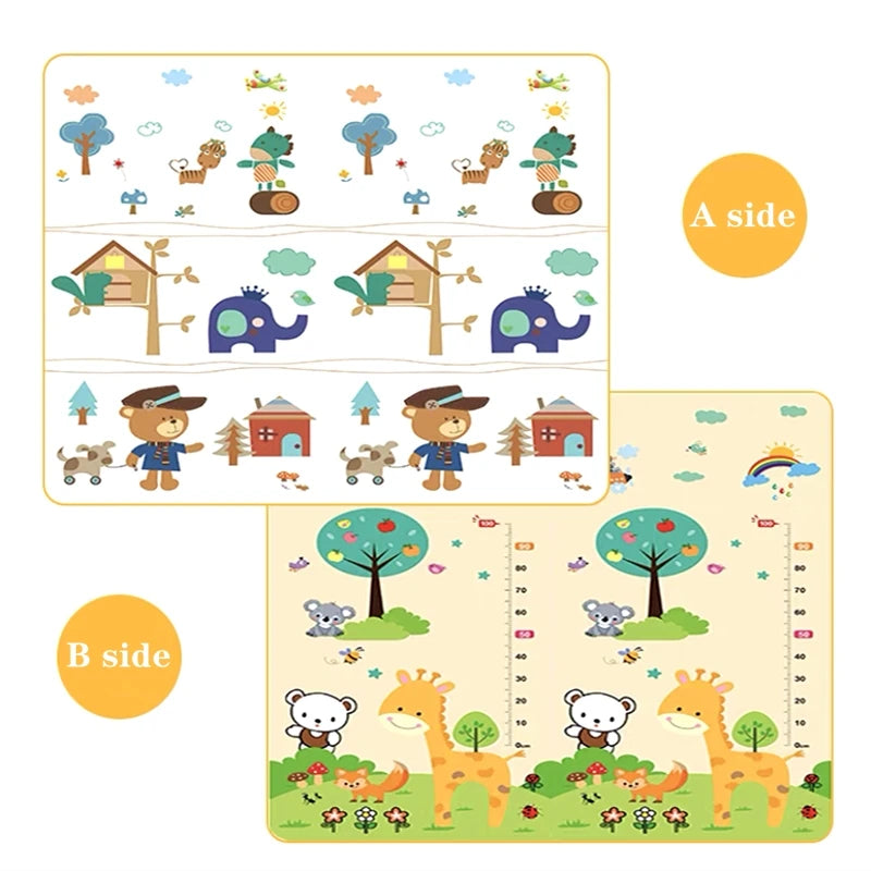 Tapis d'Éveil Bébé Géant Double Face & Pliable | Fille ou Garçon