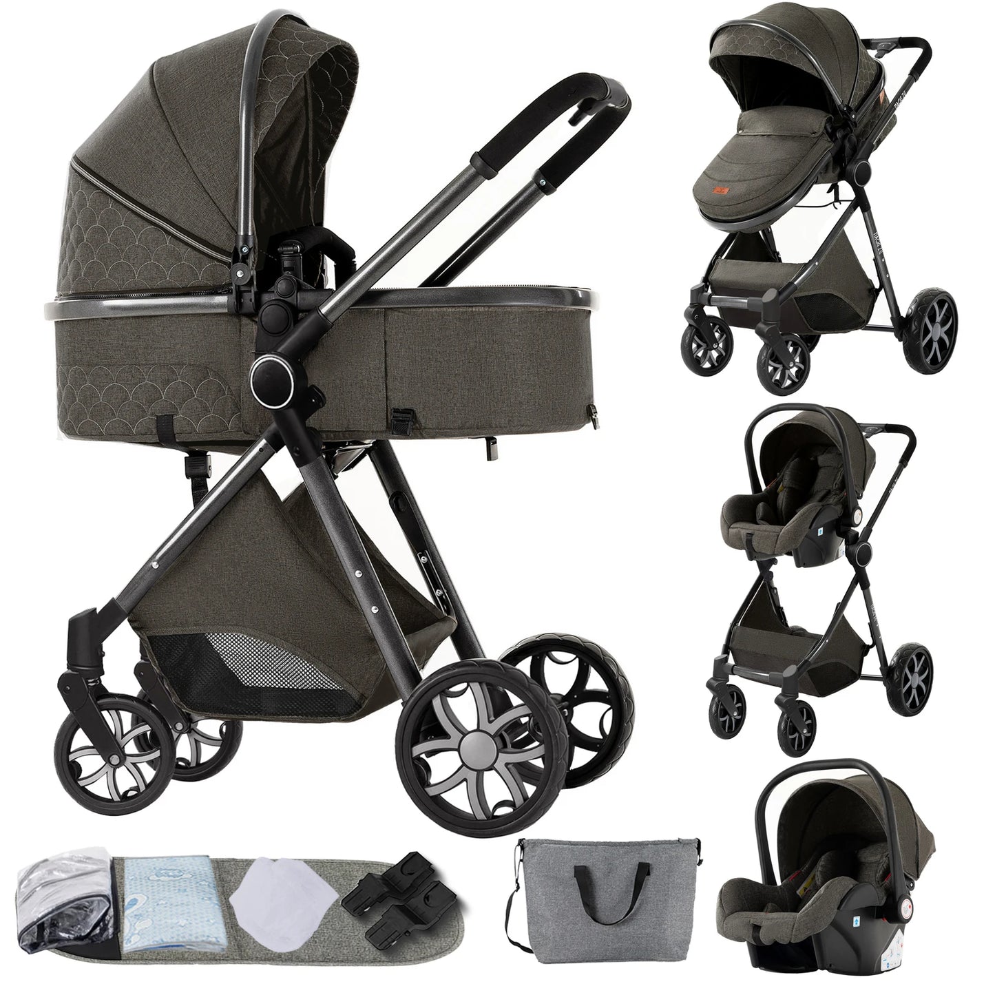 Poussette 3 en 1 Ultra-Légère | Système de Voyage Trio