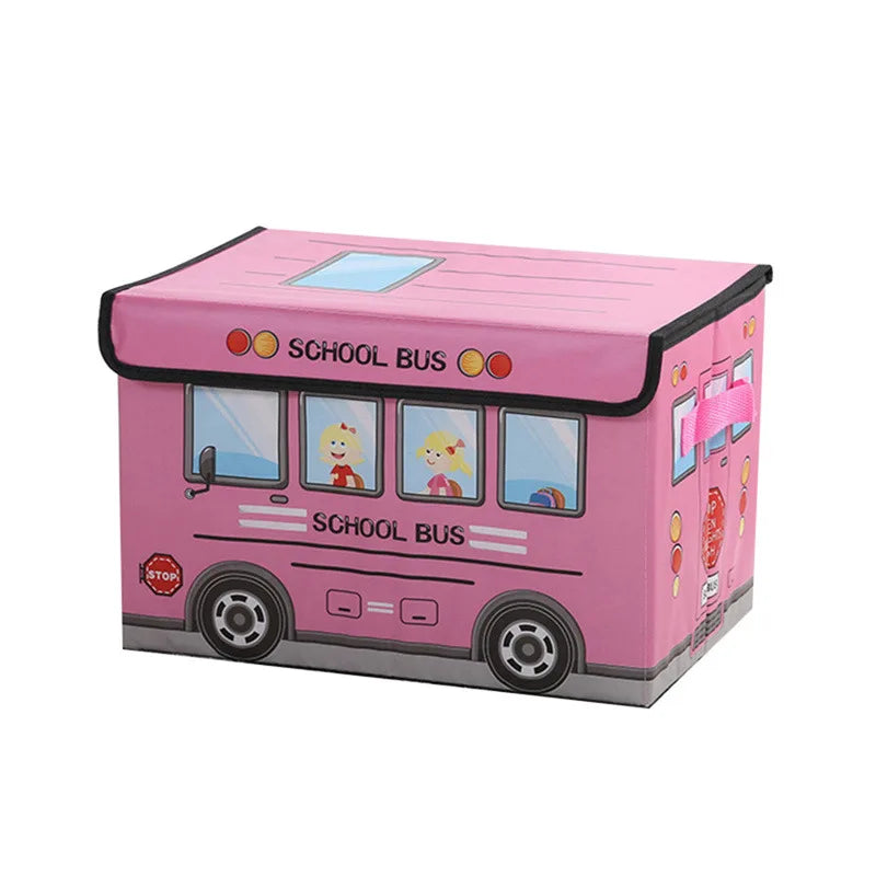 Boîte Rangement Enfant Bus Scolaire Pliable | Chambre Enfants