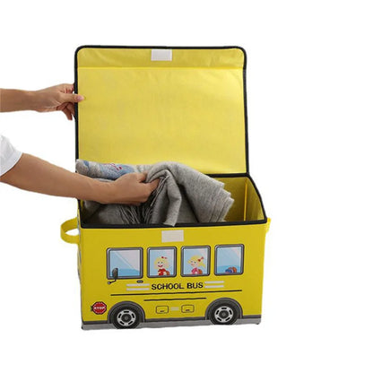 Boîte Rangement Enfant Bus Scolaire Pliable | Chambre Enfants