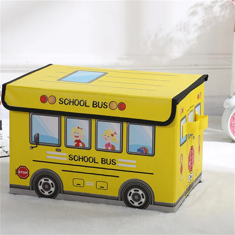 Boîte Rangement Enfant Bus Scolaire Pliable | Chambre Enfants
