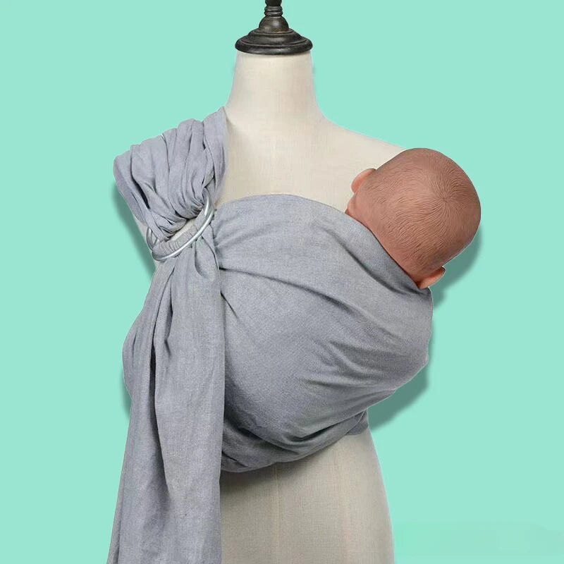 Echarpe Porte Bébé Double Anneaux Lin & Coton | Porte Bébé Avant