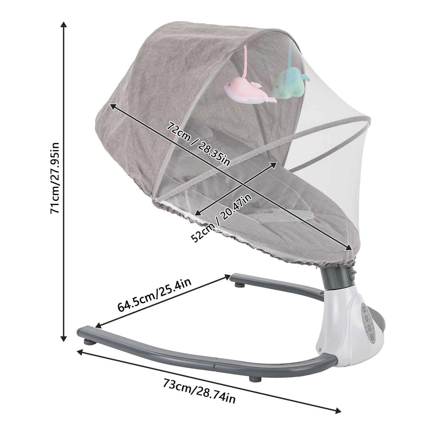 Transat Bébé Rose Électrique | Balancelle Sûre pour Nouveau-né