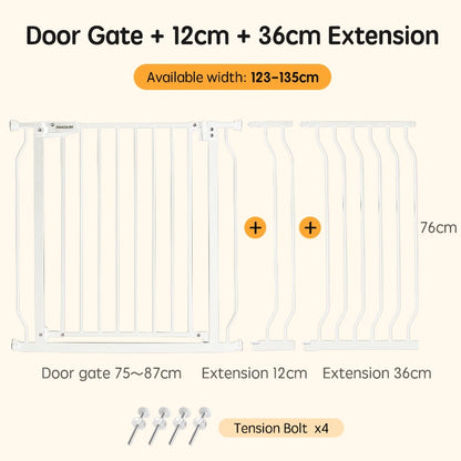 Barrière Escalier pour Bébé Sans Perçage 75-147cm | Sécurité