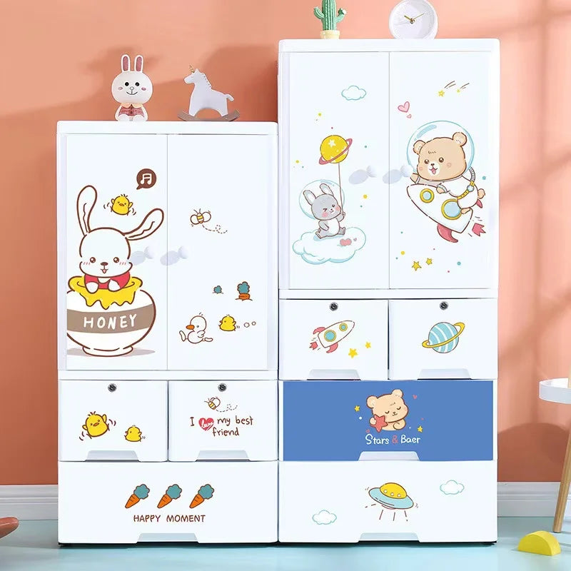 Coffre à Jouet Enfant Plastique & Tiroirs | Meuble Rangement Bébé