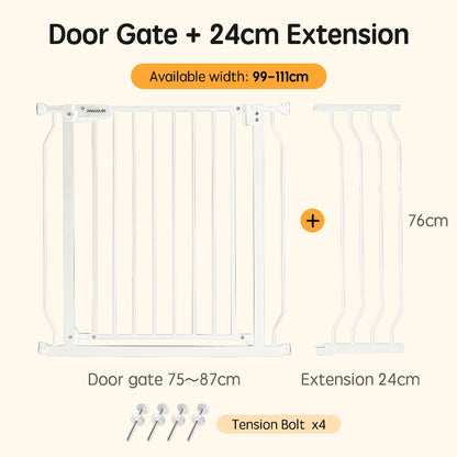 Barrière Escalier pour Bébé Sans Perçage 75-147cm | Sécurité