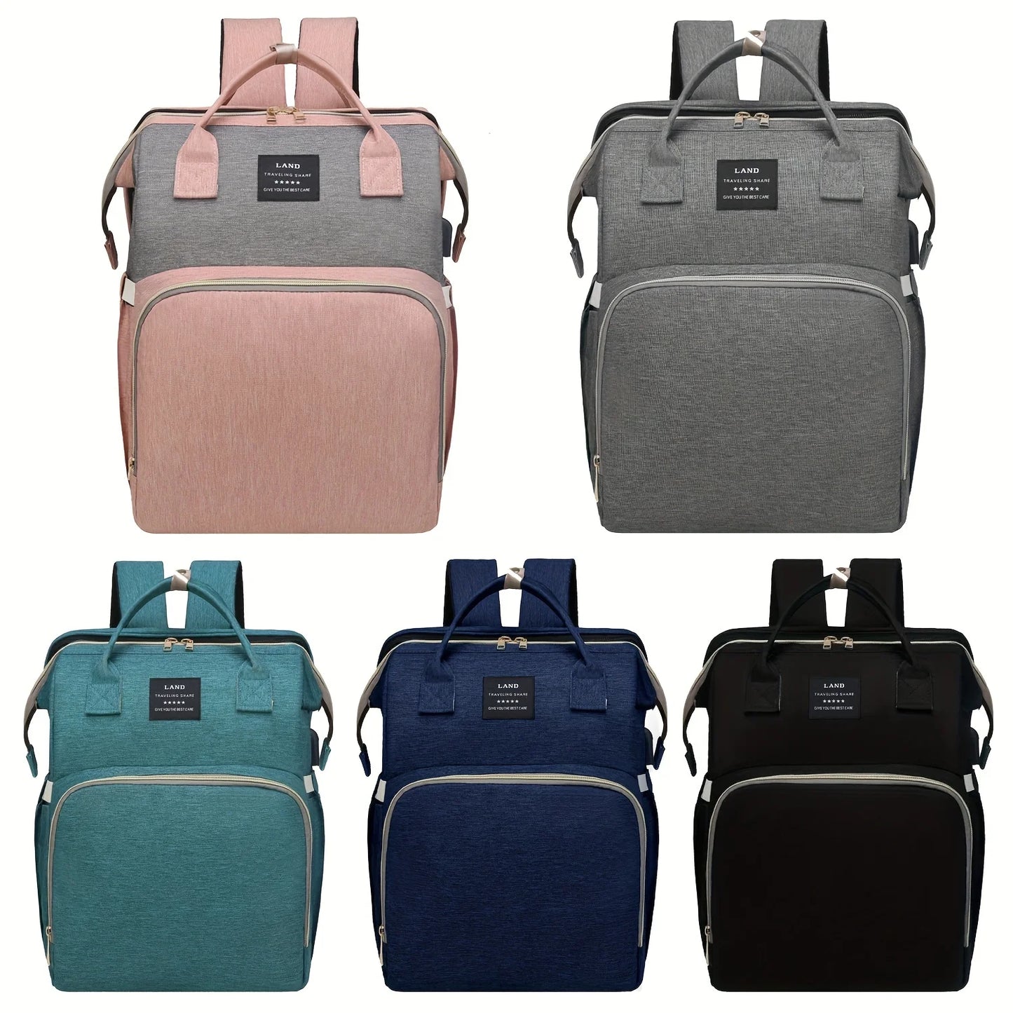 Sac à Langer Pliable & Portable 3-en-1 | Avec Lit Pliant Grande