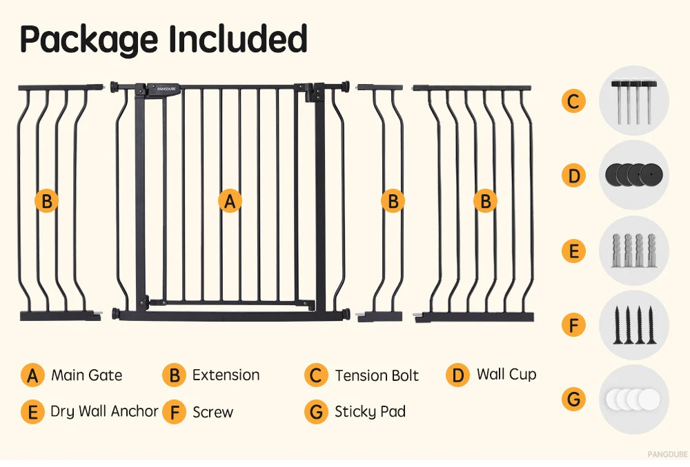Barrière Escalier pour Bébé Sans Perçage 75-147cm | Sécurité