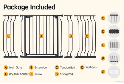 Barrière Escalier pour Bébé Sans Perçage 75-147cm | Sécurité