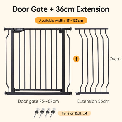 Barrière Escalier pour Bébé Sans Perçage 75-147cm | Sécurité