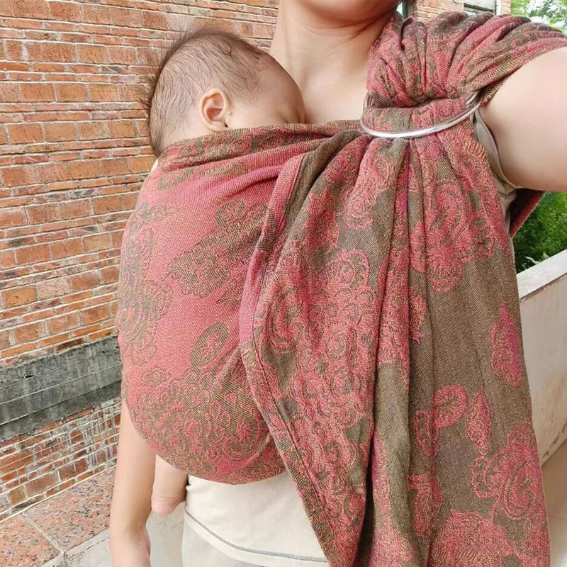 Echarpe Porte Bébé Double Anneaux Lin & Coton | Porte Bébé Avant