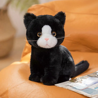 Peluche Chat Kawaii 26cm | Doudou Bébé Réaliste Animal Doux