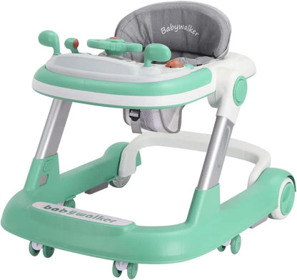 Trotteur Bébé 2-en-1 Pliable Anti-Chute | Pousseur & Siège