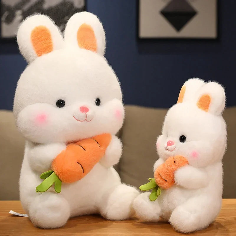 Peluche Lapin Carotte Kawaii | Doudou Bébé Doux Oreiller Enfant