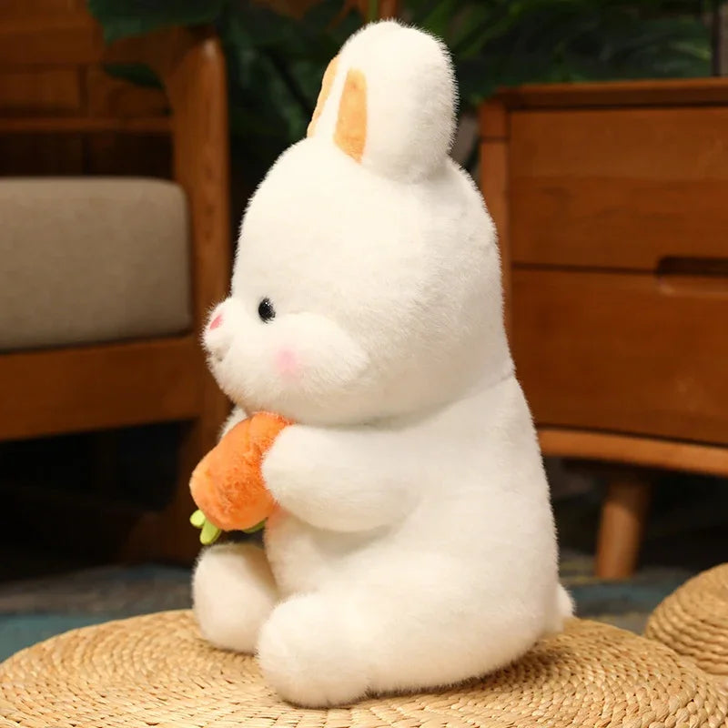 Peluche Lapin Carotte Kawaii | Doudou Bébé Doux Oreiller Enfant