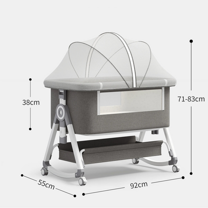 Lit Bébé 3-en-1 Portable YAZOCO | Pliable, Roues & Moustiquaire