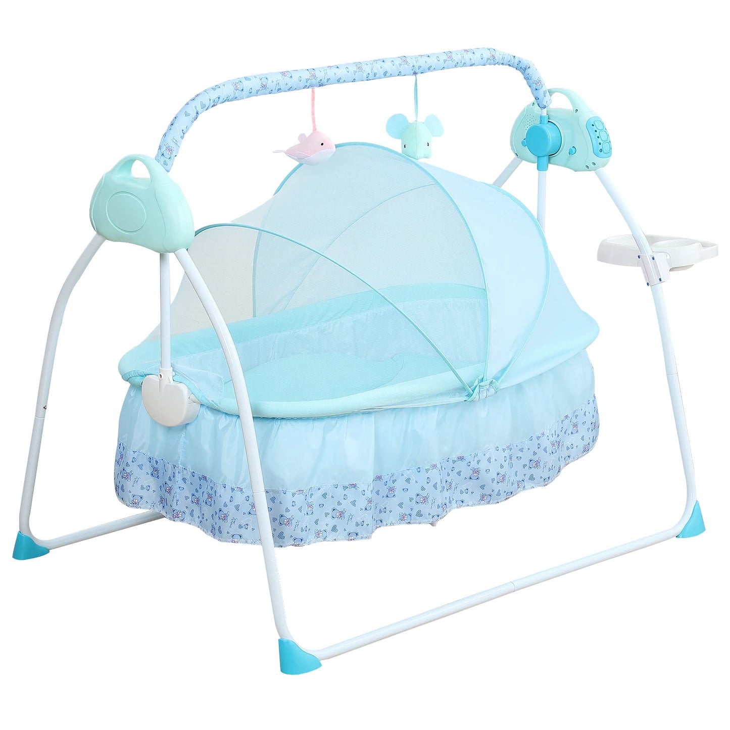 Electric Baby Crib Cradle Baby Bassinet Auto Rocking Chair Infant Rocker Auto Swing Bed for Infant Newborn Baby Boys & Girls