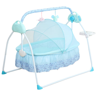 Electric Baby Crib Cradle Baby Bassinet Auto Rocking Chair Infant Rocker Auto Swing Bed for Infant Newborn Baby Boys & Girls