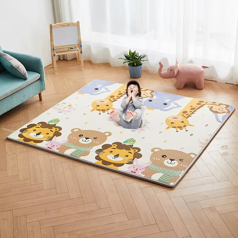 Tapis d'Éveil Bébé Géant Double Face & Pliable | Fille ou Garçon