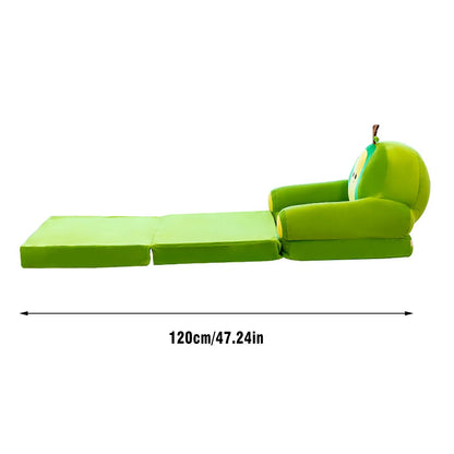 Fauteuil Bébé Pliable 2-en-1 | Canapé-Lit Enfant Velours