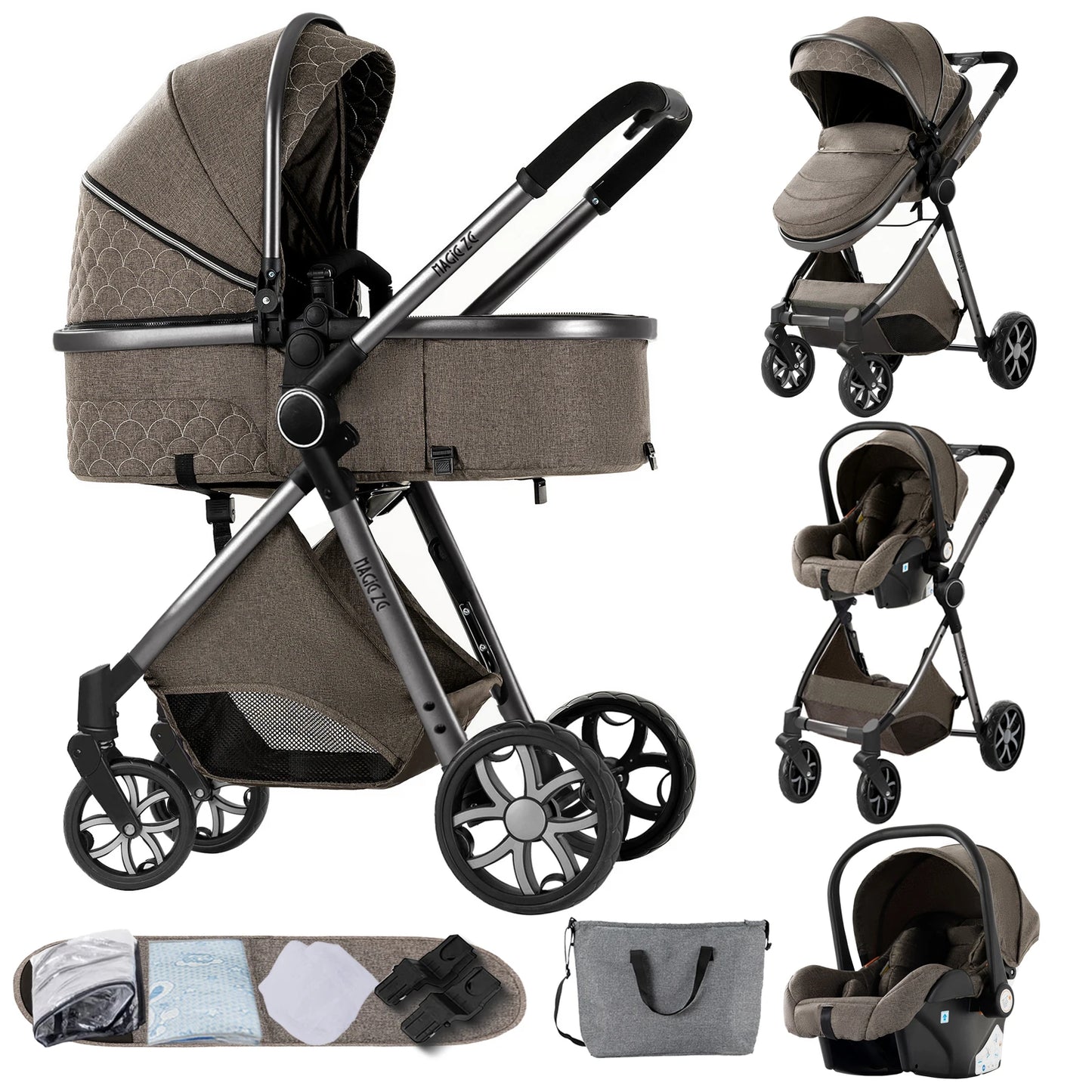 Poussette 3 en 1 Ultra-Légère | Système de Voyage Trio