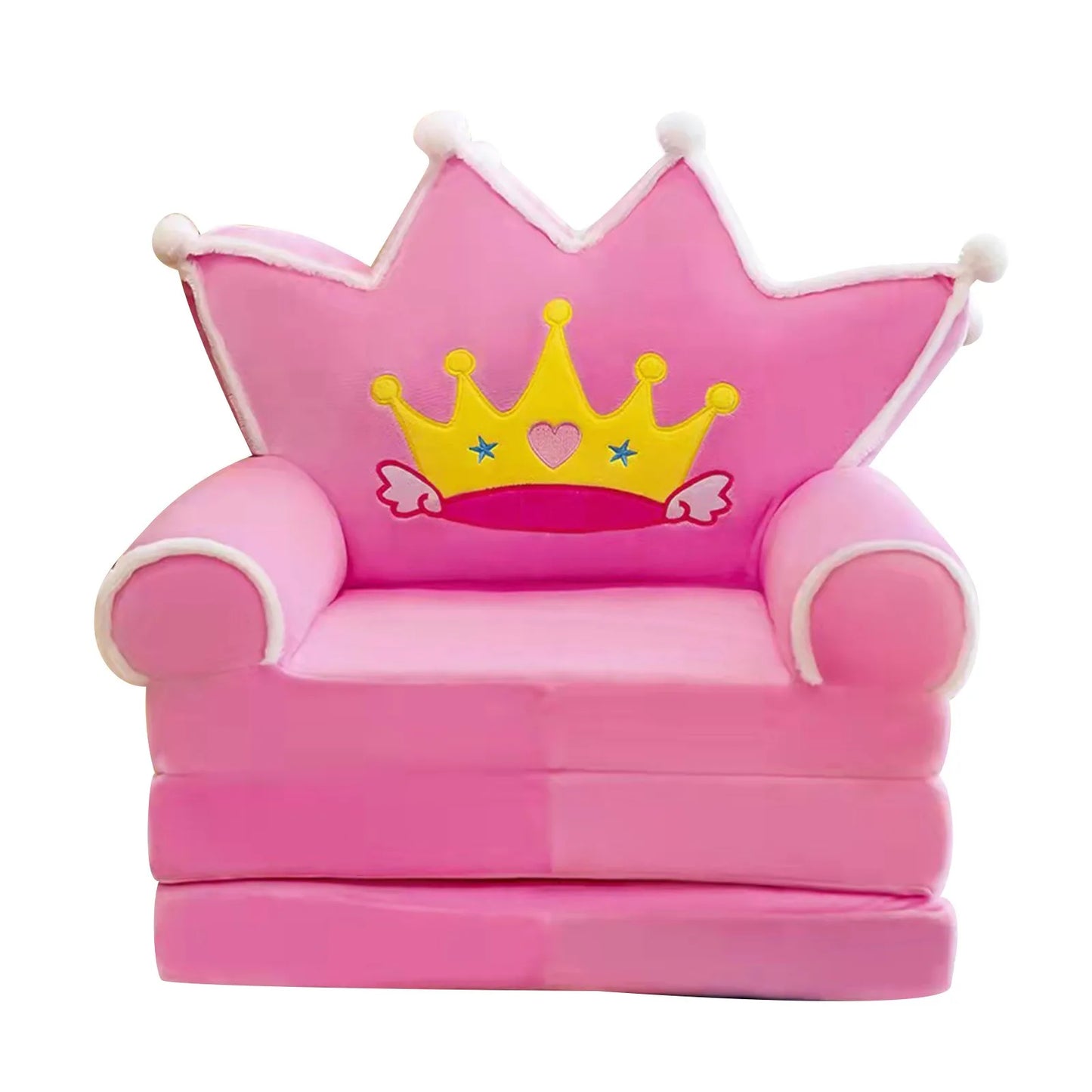 Fauteuil Bébé Pliable 2-en-1 | Canapé-Lit Enfant Velours