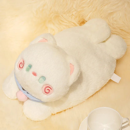 Bouillotte Peluche Chat Mignon | Micro-onde & Électrique