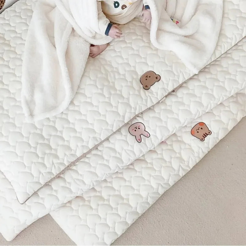 Matelas Bébé Coton Pliable 120x70cm | Lit Berceau Portable