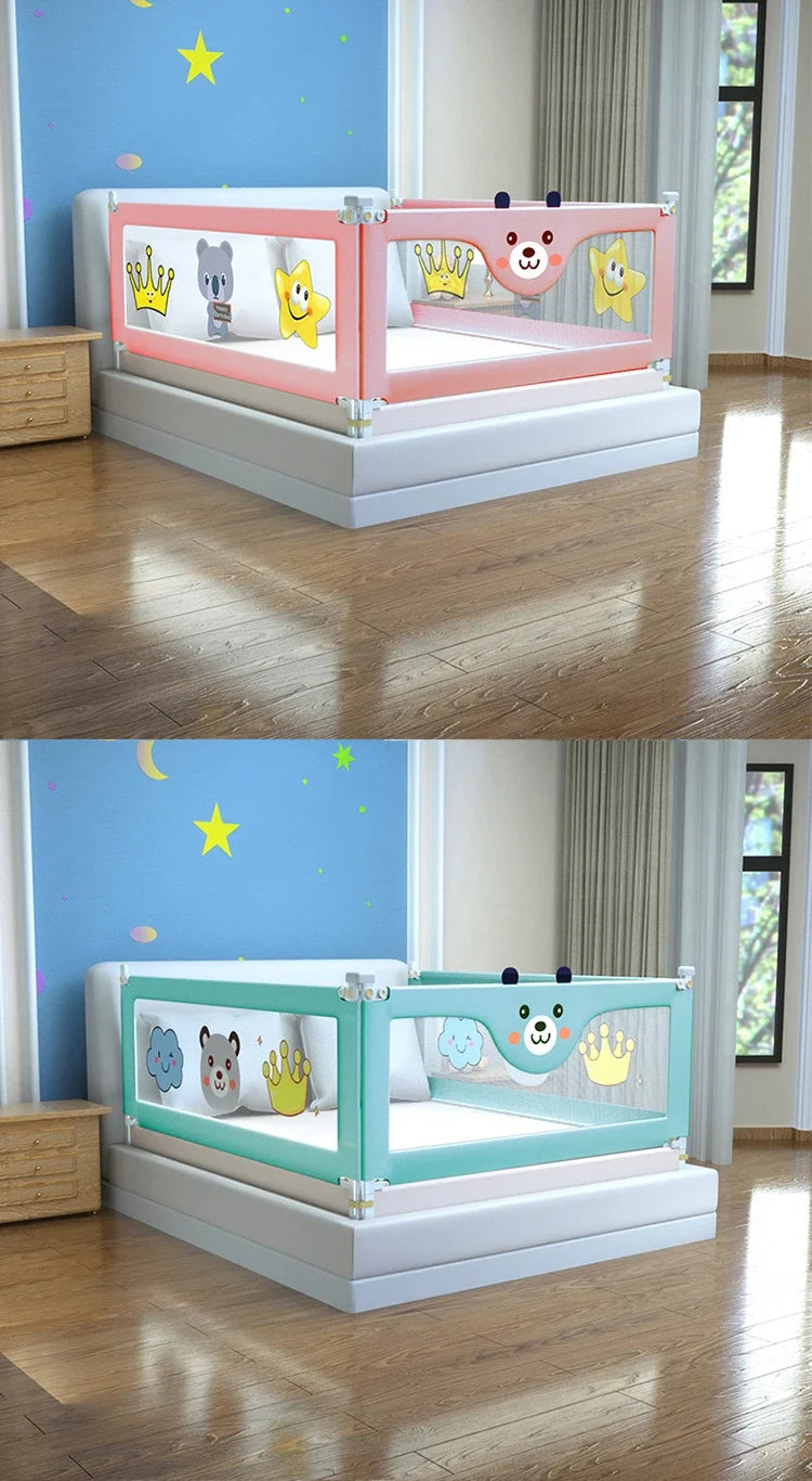 Barrière de Lit Enfant Relevable & Renforcée | Sûre Anti-Chute