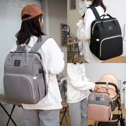 Sac à Langer Pliable & Portable 3-en-1 | Avec Lit Pliant Grande
