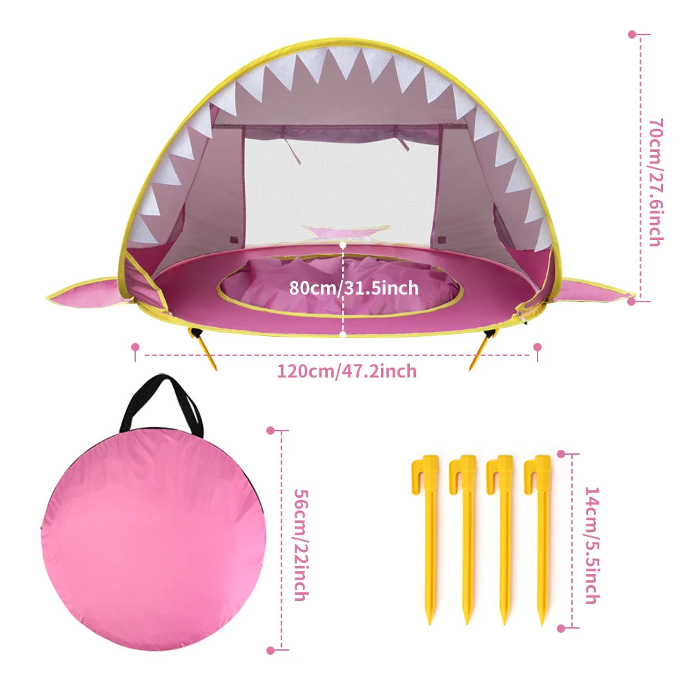 Tente Anti UV Plage Bebe avec Piscine Intégrée | Portable UV 50+