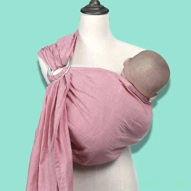 Echarpe Porte Bébé Double Anneaux Lin & Coton | Porte Bébé Avant