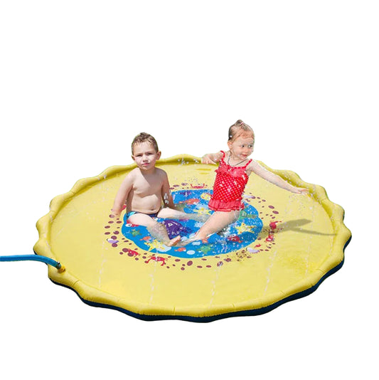 Piscine Enfant avec Jet d'Eau | Tapis de Jeu Aquatique Gonflable