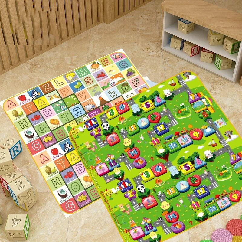Tapis d'Éveil Bébé Géant Double Face & Pliable | Fille ou Garçon