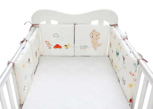 Barrière de Lit pour Bébé Coussins Nordiques (6pcs) | Anti-Chocs