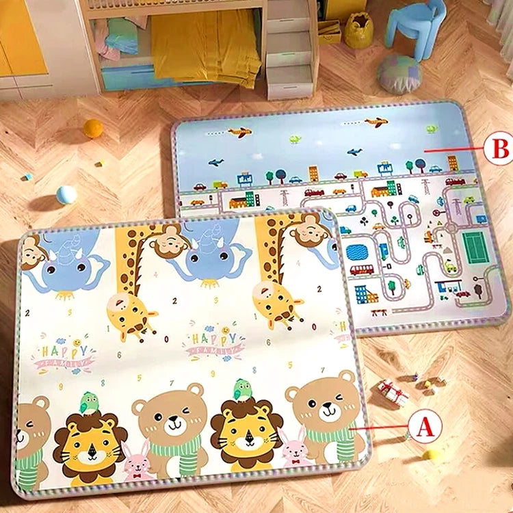 Tapis d'Éveil Bébé Géant Double Face & Pliable | Fille ou Garçon