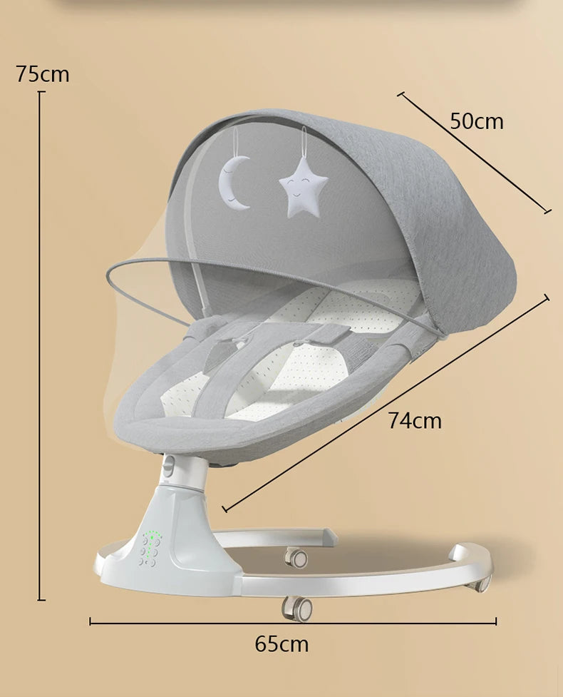Chaise Haute Bébé Électrique | Balancelle Télécommandée Confort