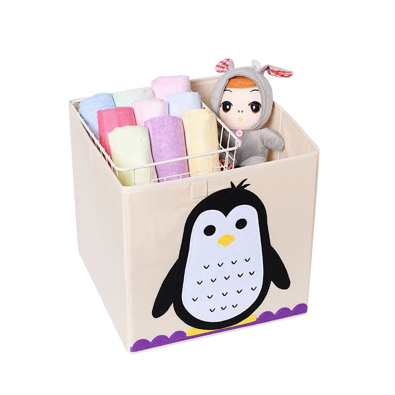 Armoire Bébé Cube Pliable Animal | Penderie Enfant Tissu Écolo