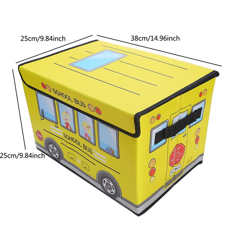 Boîte Rangement Enfant Bus Scolaire Pliable | Chambre Enfants