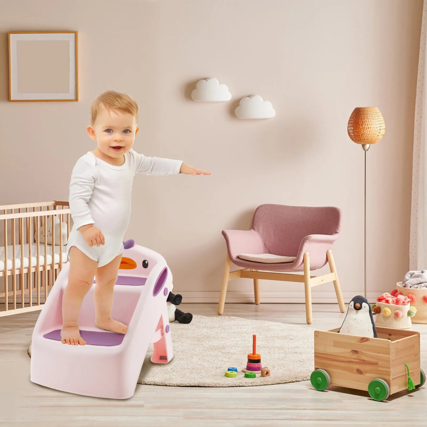 Marche Pied Pliant Enfant Antidérapant | Salle de Bain & Cuisine